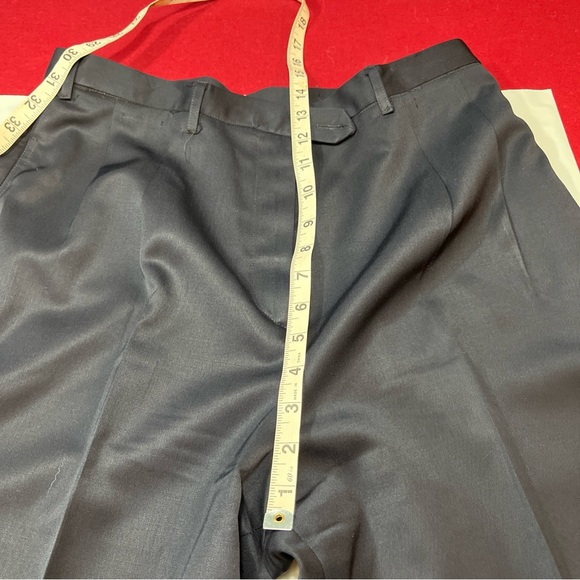 Marisa Minicucci BLUE Wool PLEATED PANTS DRESSY Trousers Women 8 Straight Leg 8 - Picture 9 of 16